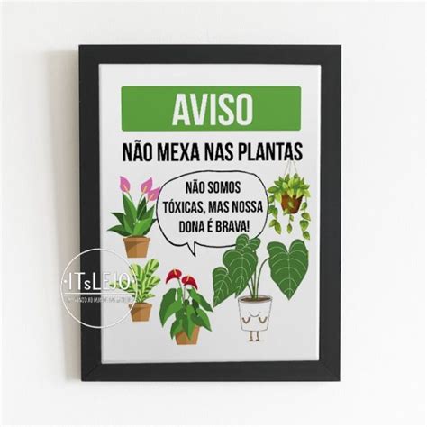 Azulejo frase Não mexa nas plantas ITsLEJO