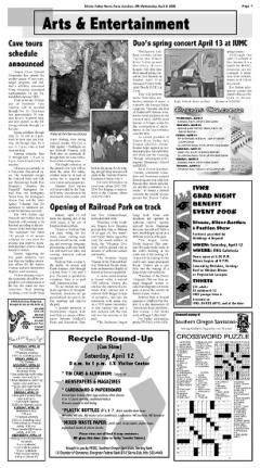 Illinois Valley News Cave City Oregon Current April