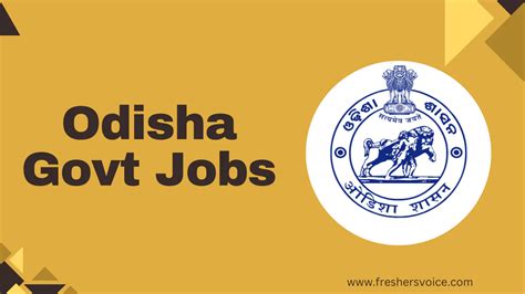 Odisha Govt Jobs 2025 Latest Govt Jobs In Odisha Apply Now