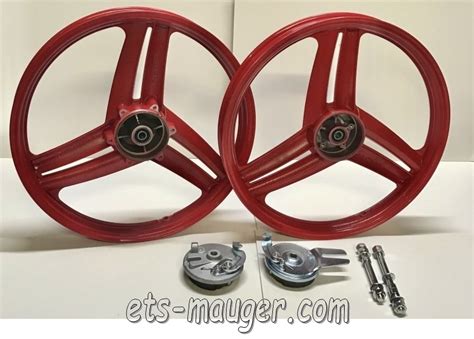 Roues Batons Type Grimeca Pouces Rouge Paire Ets Mauger