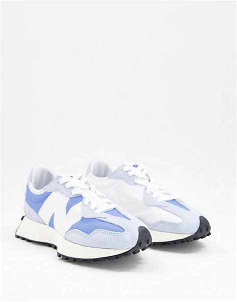 New Balance 327 Premium Sneakers In Blue And White Asos