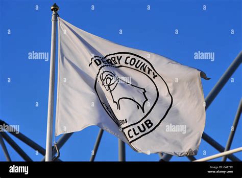 A Derby County Flag Flies Above Pride Park Hi Res Stock Photography And