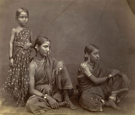 Two young Women and a Child, Displaying Jewellery, at Madras (Chennai