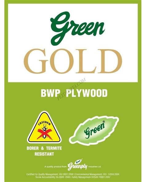 Brown Green Gold BWP Waterproof Plywood For Furniture At 109 Square