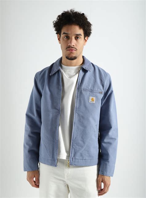 Carhartt Wip Detroit Jacket Bay Blue Bay Blue Aged Canvas Freshcotton