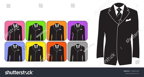 Elegant Mens Suits Vector Image Logo Vector De Stock Libre De