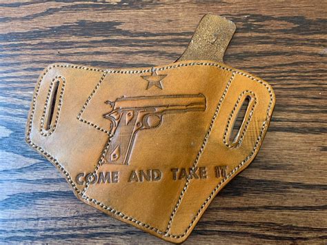 Custom Hand Tooled And Painted Genuine Leather Gun Holster Etsy