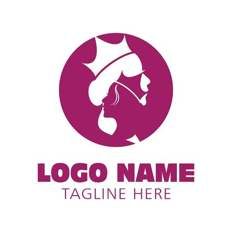 Couronne Logo Template Vecteur Icône Illustration Design Vecteur Premium