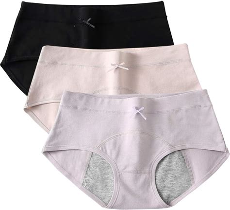 Teen Girls Period Underwear Leak Proof Hipster Cotton Menstrual Panties