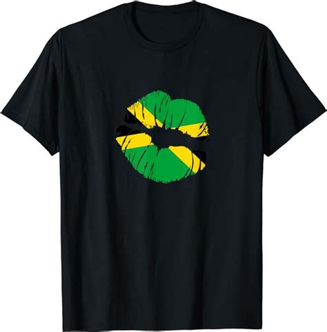 Jamaica Lips Kiss Love Jamaican Flag Caribbean Carnival T Shirt Amazon De Fashion