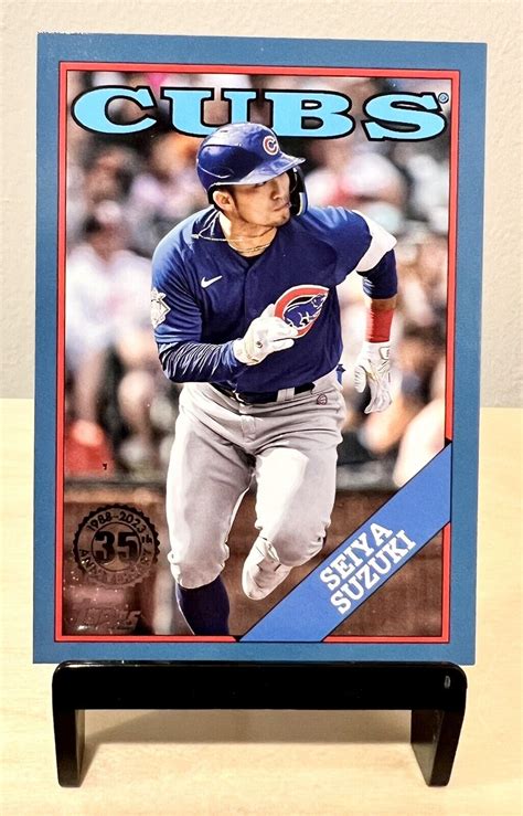 Seiya Suzuki 2023 Topps Series 1 Card T88 73 1988 Blue Parallel 600