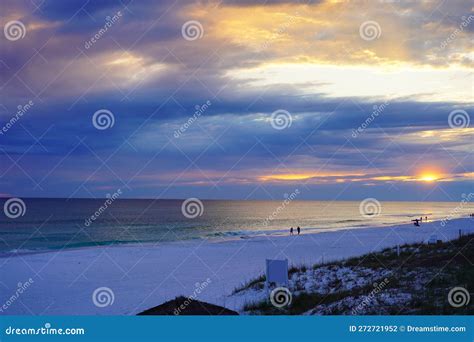 Sun Set In Miramar Destin Beach And The Gulf Of Mexico In Destin