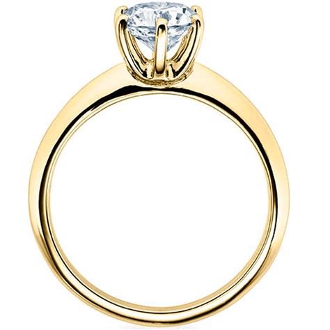 Verlobungsring Aus Gelbgold Mit Ct Diamant In Er Krappe