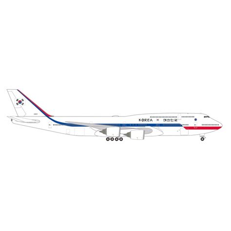 Herpa Wings 537513 Flygplan South Korea Government Boeing 747 8 BBJ