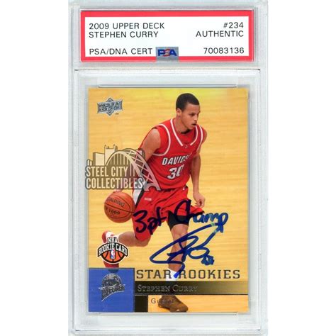 Stephen Curry 2009 10 Upper Deck Star Rookies 3 Pt Champ Autograph