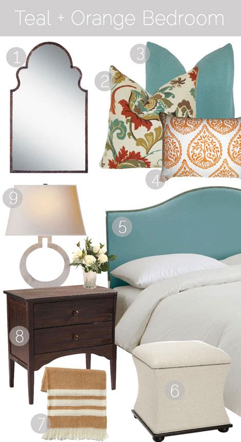 Design Breakdown // Teal + Orange Bedroom - K Sarah Designs