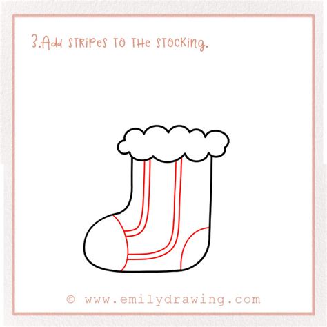 How To Draw A Christmas Stocking Emily Drawing