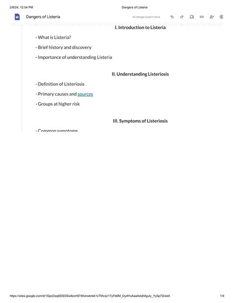 Understanding Listeria: Symptoms, Treatment & Prevention Tips | PDF