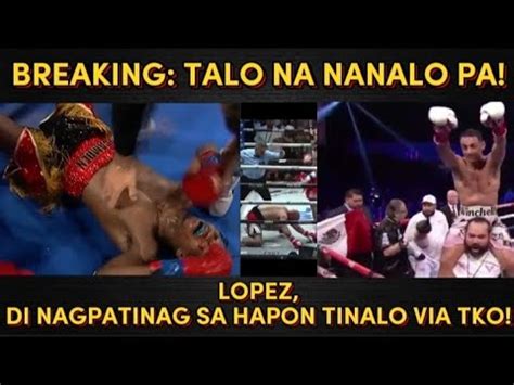 Breaking Talo Na Nanalo Pa Lopez Di Nagpatinag Sa Paghahari Ng Mga