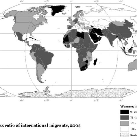 Sex Ratio Of International Migrants Download Scientific Diagram