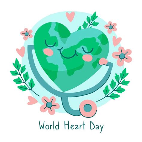 Free Vector Hand Drawn World Heart Day Concept