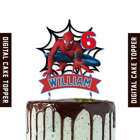 Digital Spider Man Cake Topper Etsy Australia