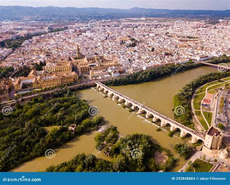 Cordoba with Roman Bridge Over the Guadalquivir and the Mosque ...