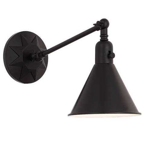 Edgemont 1 Light Swing Arm Black Wall Sconce Black Sconces Swing