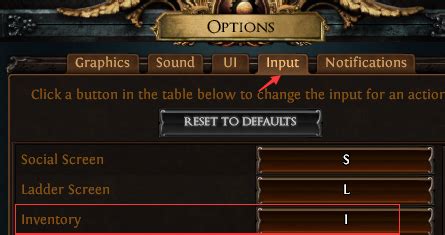 Inventory Keybind Shortcuts PoE