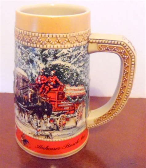 Limited Edition Budweiser Clydesdales Stein. Hand Crafted by Ceramarte. Rocky Mountains, Vintage ...