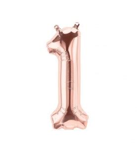 Ballon Mylar Rose Gold Chiffre 1