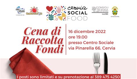 Cena Di Raccolta Fondi A Favore Di Cervia Social Food Cooperativa