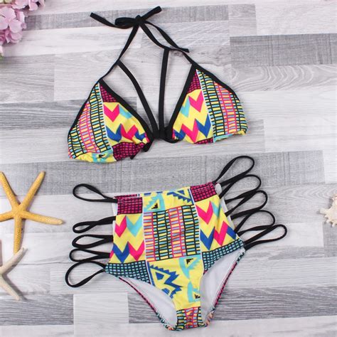 Kailindi Africa Bikini Set Ethnic Swimwear Women Bikinis Padded