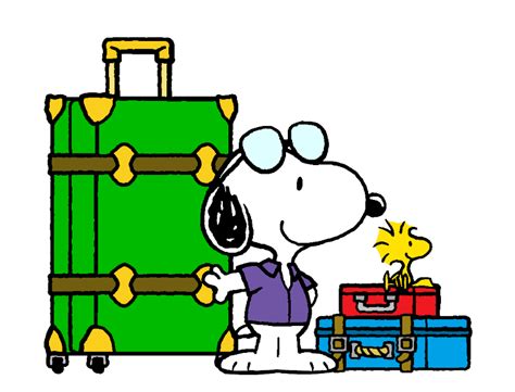 Snoopy And Woodstock Waiting For A Taxi To The Airport Snoopy