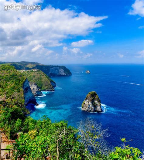 Aerial View Of Kelingking Beach Aka T Rex Head Beach In Nusa Penida