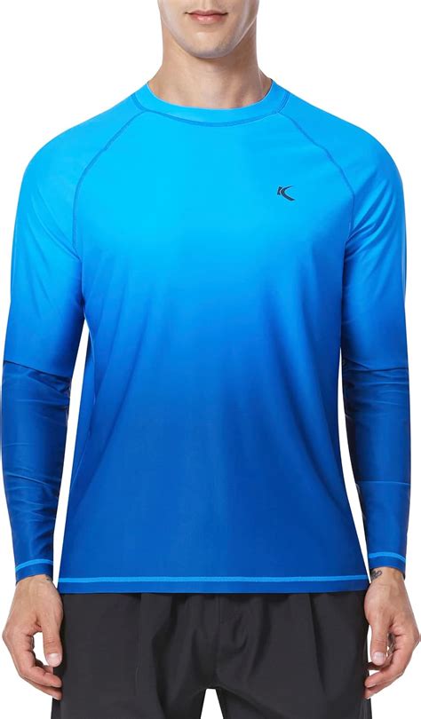 Mens Rash Guard Upf 50 Swim Shirts Uv Sun Protection T Shirt Quick Dry Long Sleeve