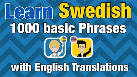 Learn 1000 Basic Phrases In Swedish With English Translation Youtube