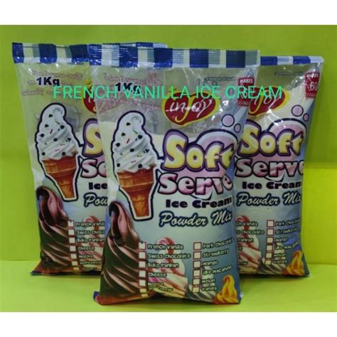 Injoy Ice Cream Powder Mix Soft Serve French Vanilla Ice Cream Lazada Ph