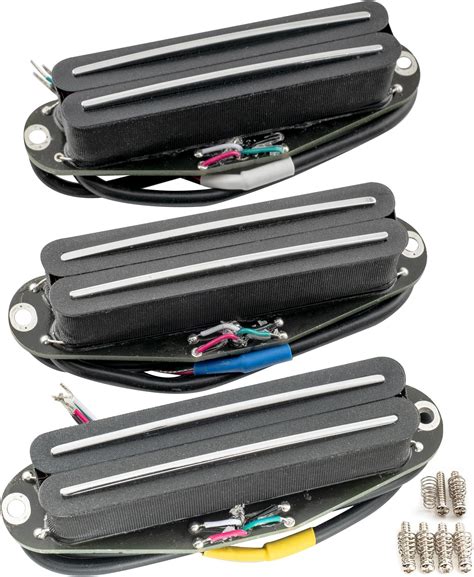 Musiclily Pro Ceramic Dual Hot Rail Strat Pickups Single Coil Sized Humbucker Super