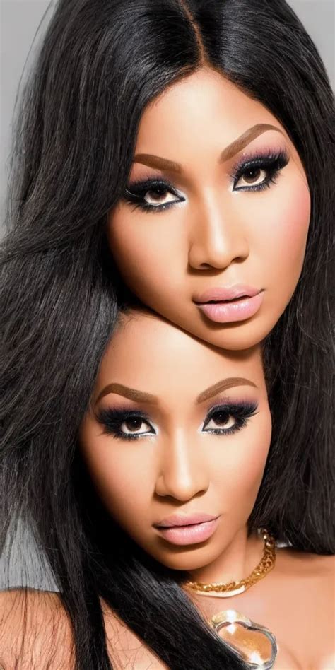 Full Body A Still Nicki Minaj Beautiful Face Realistic Stable