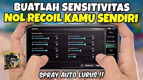 CARA MEMBUAT SENSITIVITAS SENDIRI CARA SETTING SENSITIVITAS PUBG