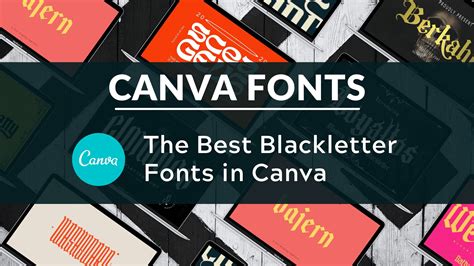 Best Blackletter Fonts in Canva - Blogging Guide