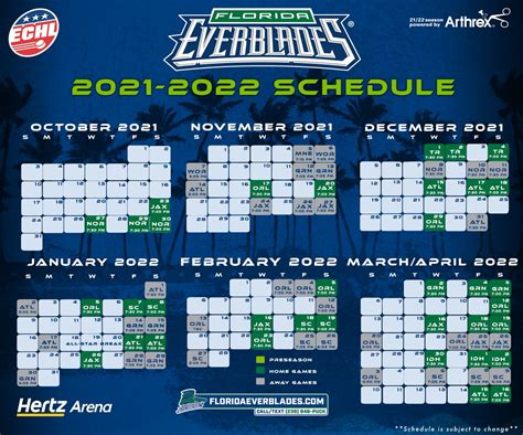 Florida Everblades On Twitter News The Schedule Has Arrived