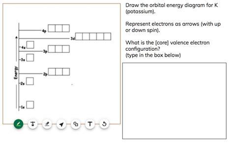 Solved Draw The Orbital Energy Diagram For K Potassium Represent