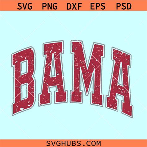 Bama Alabama Crimson svg, Bama varsity font svg, Alabama roll tide svg