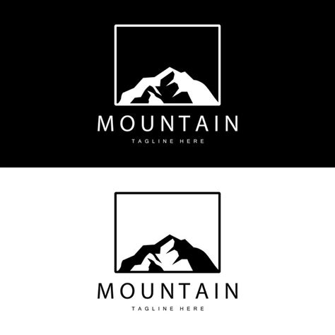 Logo De La Montagne Aventure De La Montagne Avec Modèle De Silhouette