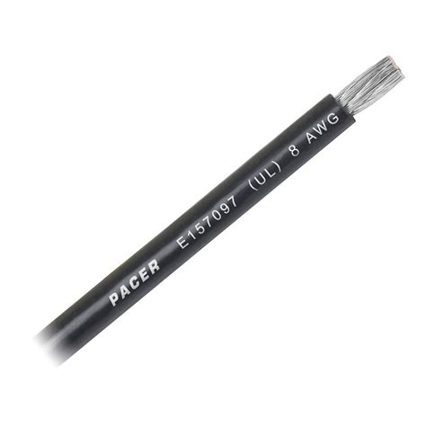 Pacer Black 8 AWG Battery Cable Sold By The Foot Atlantic Marine Depot