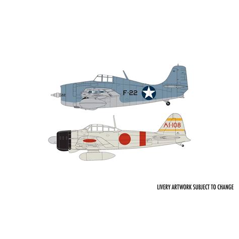 Maquettes Avions Dogfight Double Grumman F4f 4 Wildcat And Mitsubishi