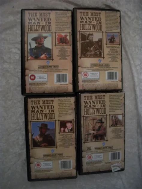 4 CLINT EASTWOOD VHS Video Tapes Pale Rider For A Few Dollars More A