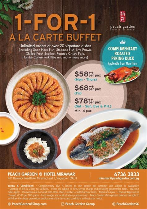 Feb Onward Peach Garden For A La Carte Buffet Sg